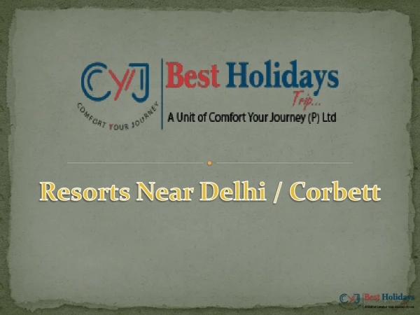 Resorts Near Delhi | Best Weekend Getaway in Corbett | The Baagh Resort in Corbett