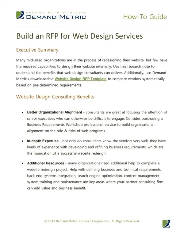 Build An RFP For Web Design Services