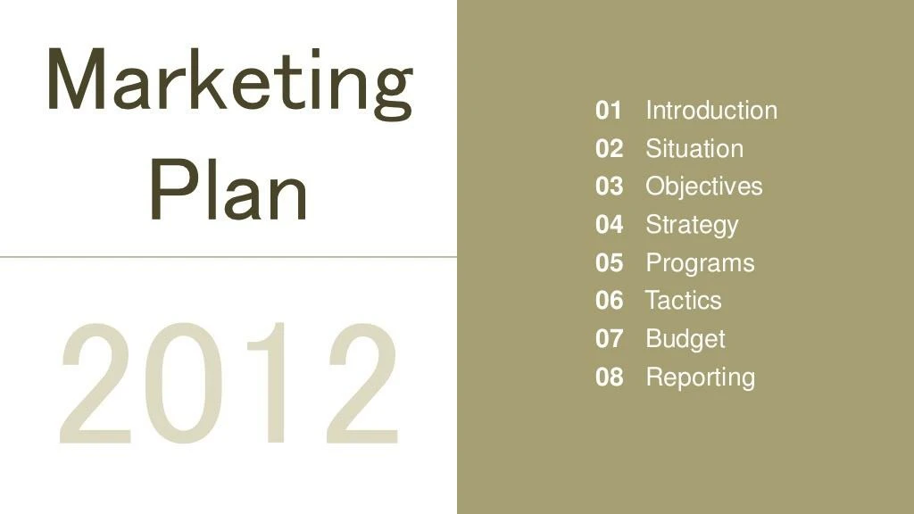 marketing plan presentation template