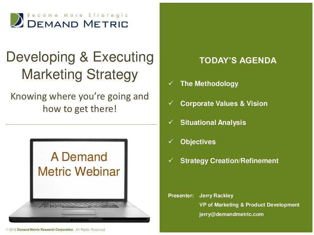 webinar developing marketing strategy