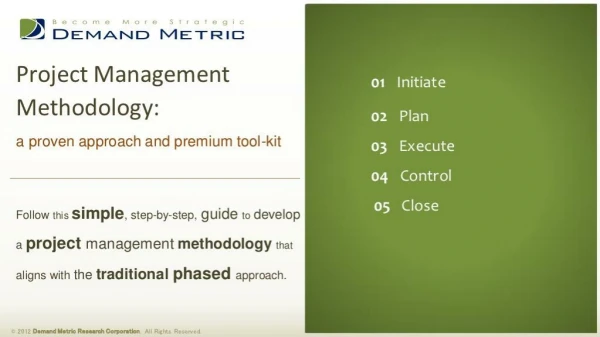 Project Management Plan Methodology