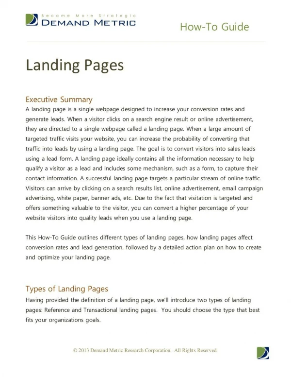 How-To Guide Landing Pages