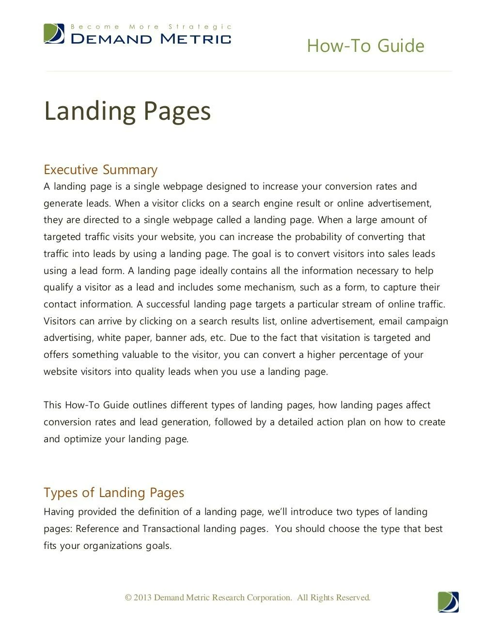 how to guide landing pages