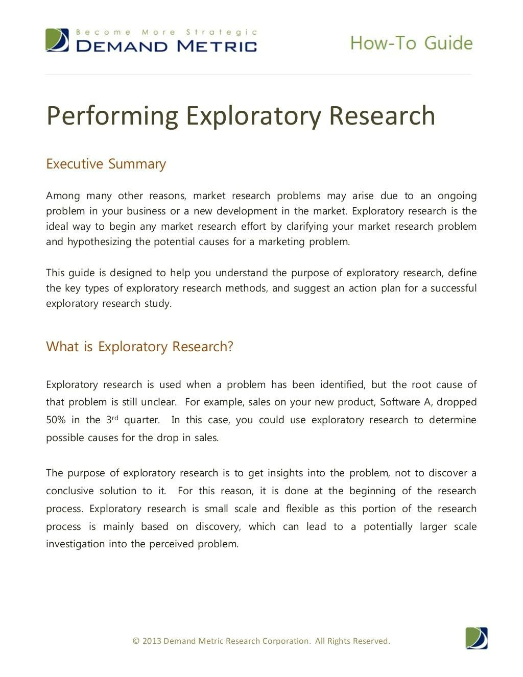 performing exploratory research