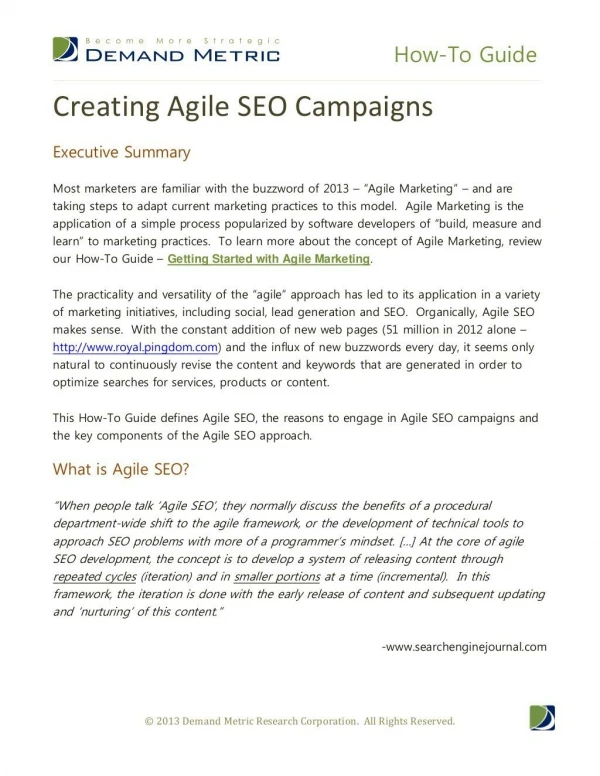 How-to-guide: Creating Agile SEO Campaigns