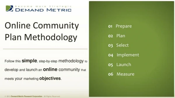 Online community plan_methodology