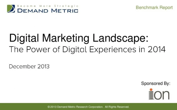 Digital Marketing Landscape Benchmark Report