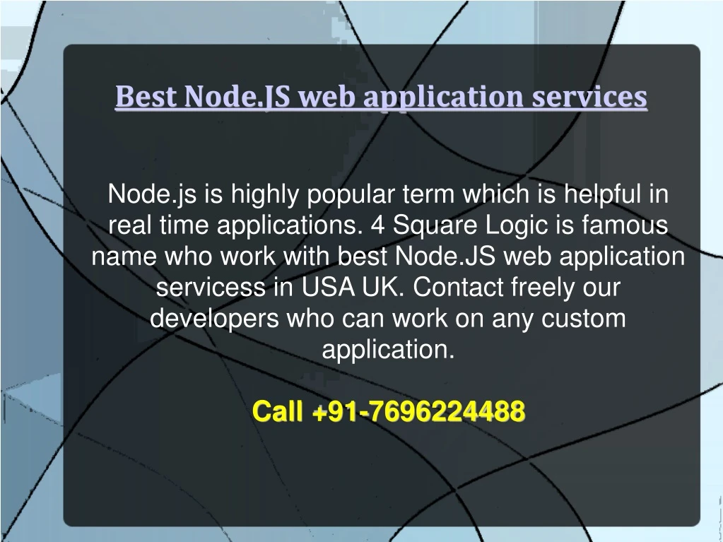 best node js web application services