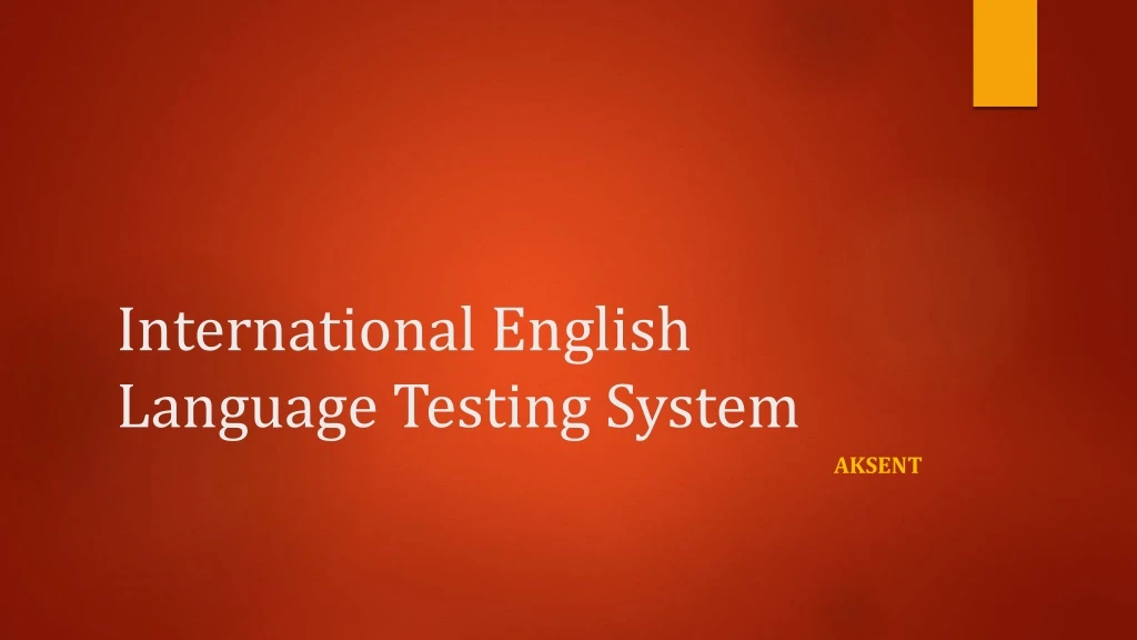 international english language testing system