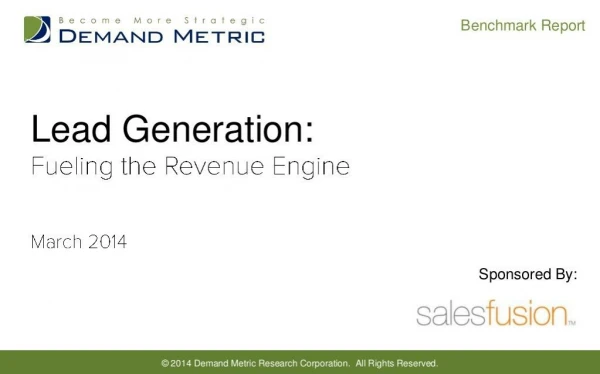 Lead Generation Benchmark Report