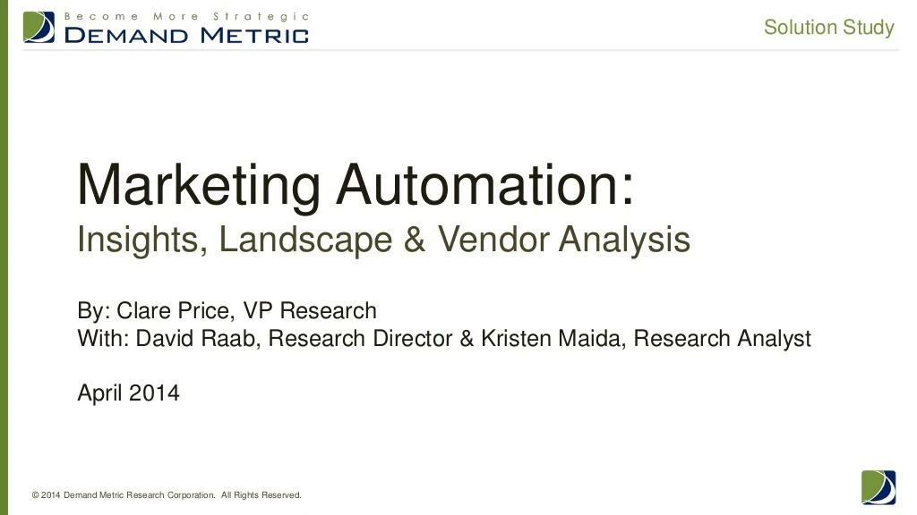 marketing automation solution study