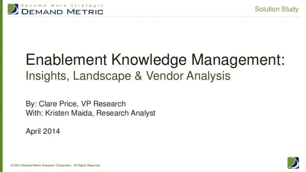 enablement km solution study