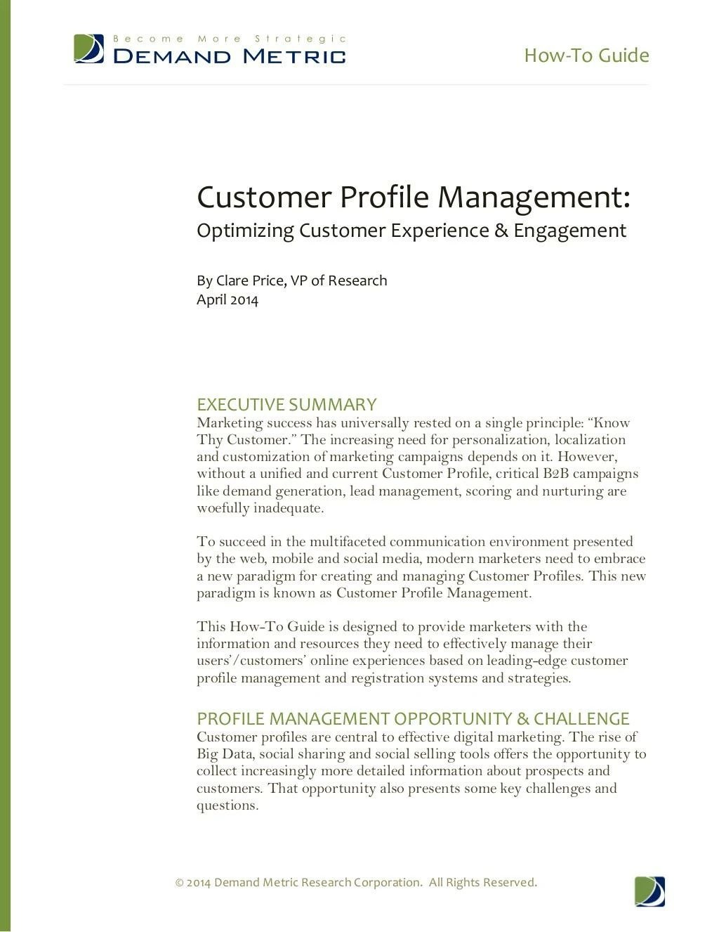 how to guide customer profile management
