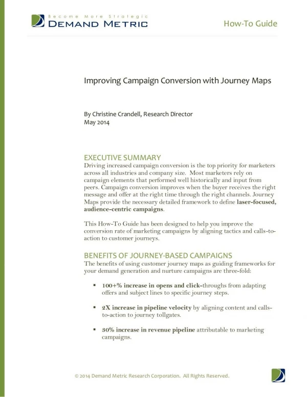 How-To Guide: Improving Campaign Conversion with Journey Maps
