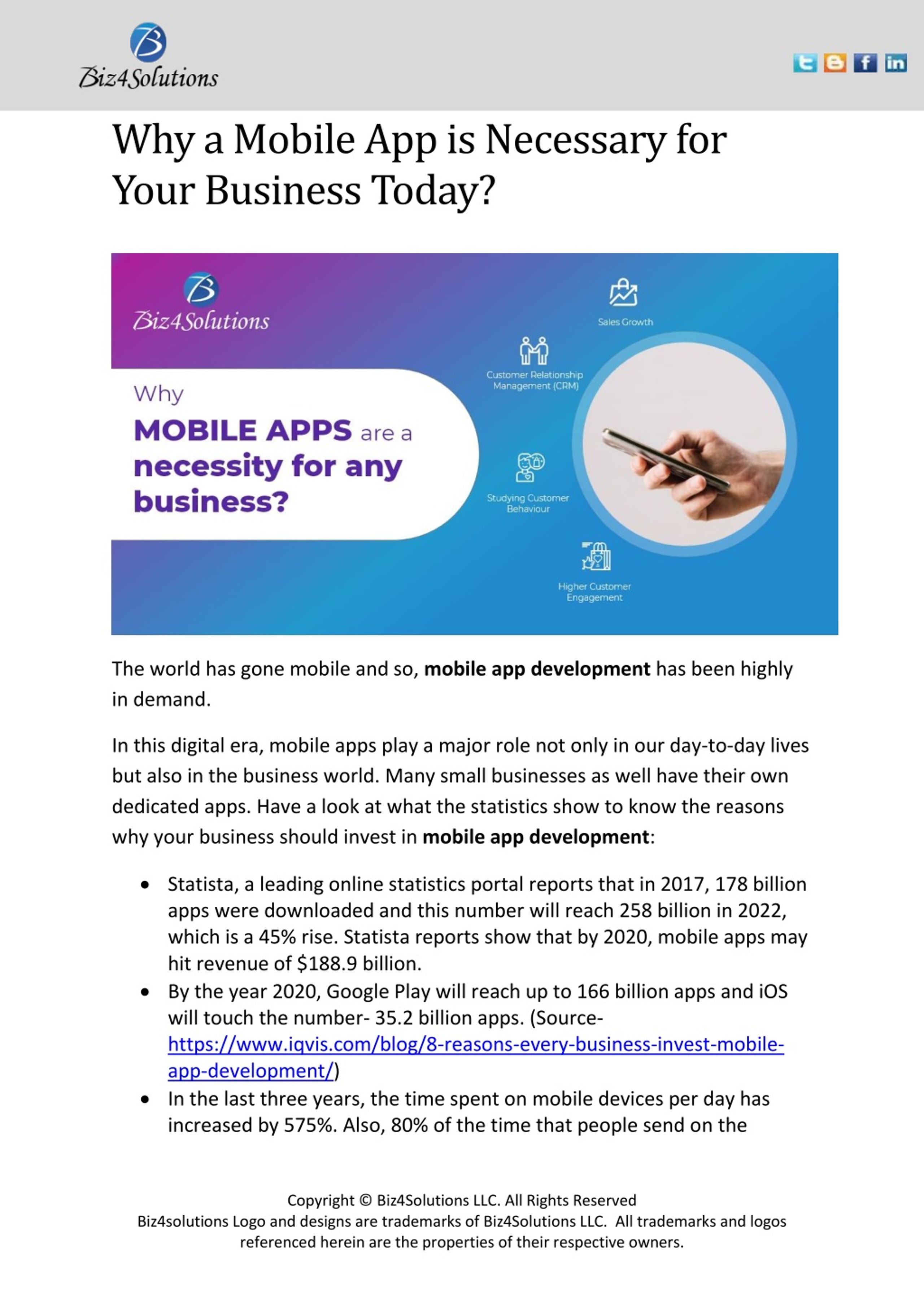 PPT - Why a Mobile App is Necessary for Your Business Today? PowerPoint ...