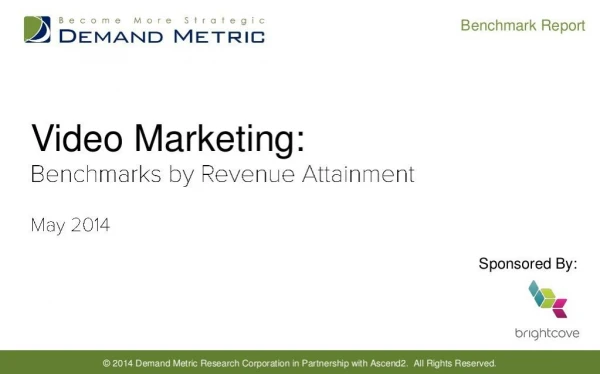 Video Marketing Benchmark Report