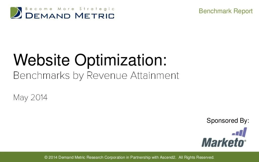 website optimization benchmark report