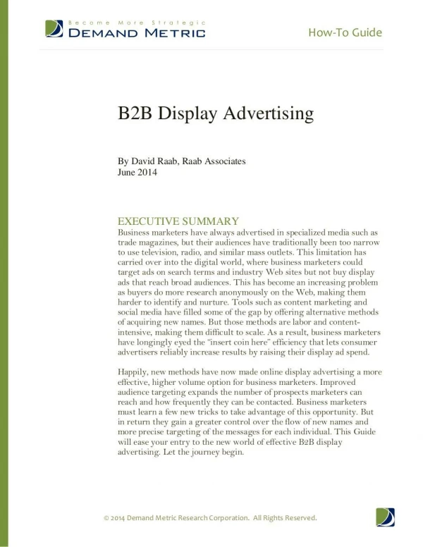 How-To Guide: B2B Display Advertising