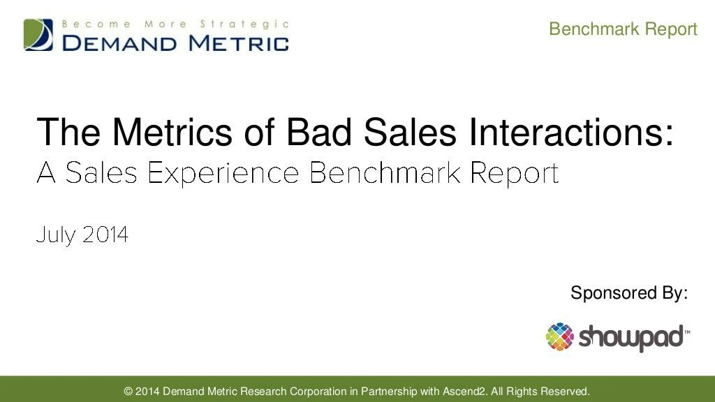 sales experience quality benchmark report
