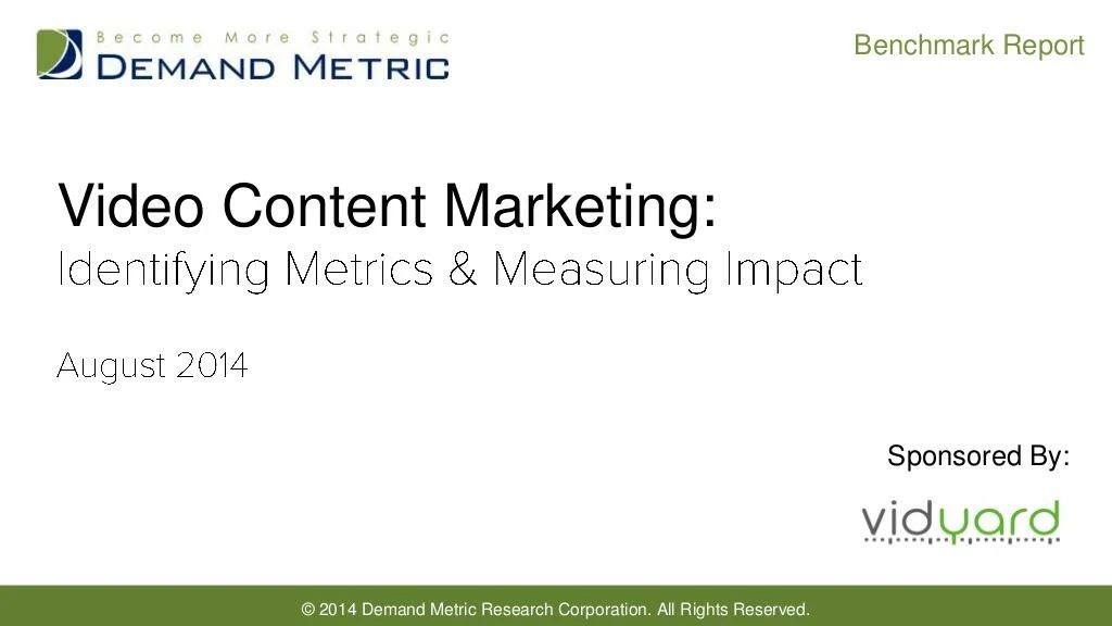 video content metrics benchmark report
