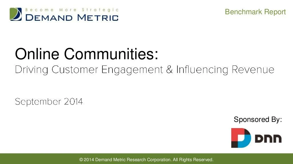 online communities benchmark report