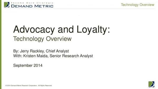 Advocacy and Loyalty Technology Overview