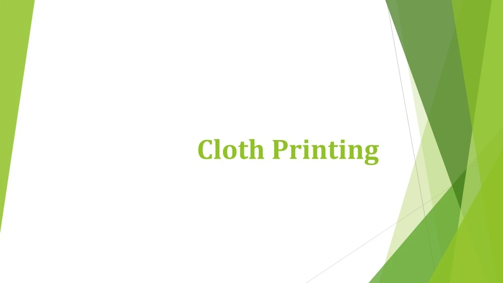 cloth printing