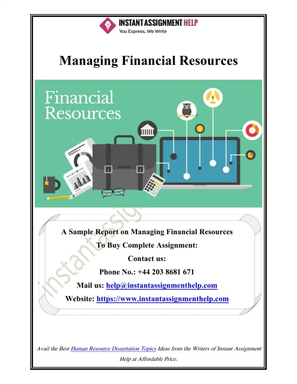 managing financial resources