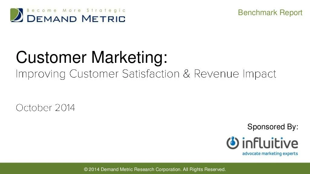 customer marketing benchmark report