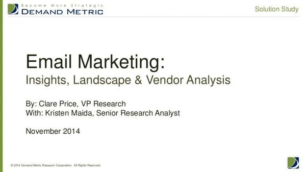email marketing solution study