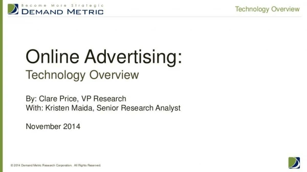 Online Advertising Technology Overview