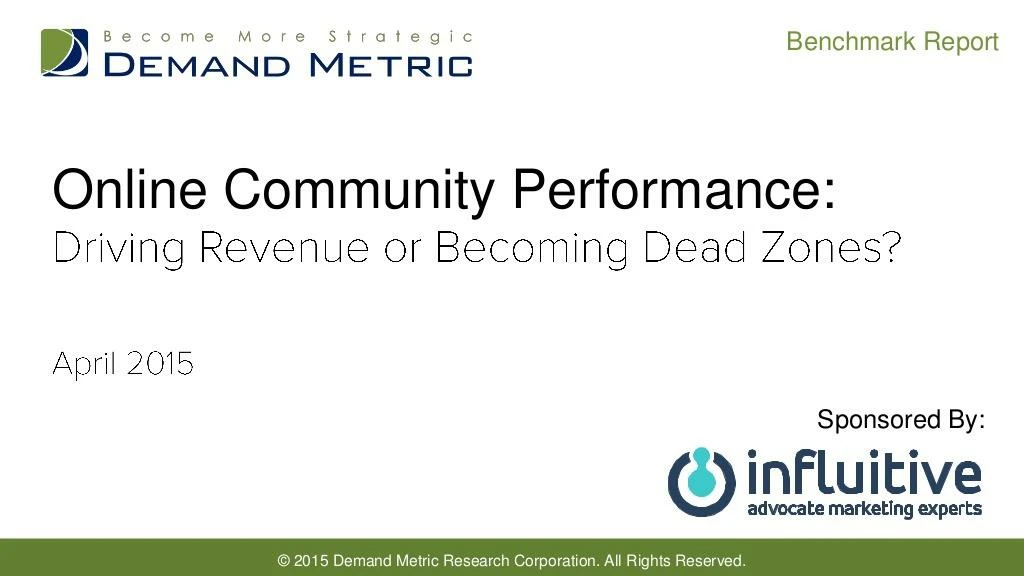 online community performance benchmark report