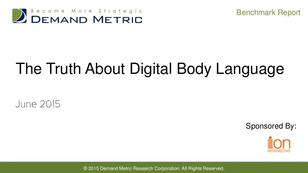 digital body language benchmark report
