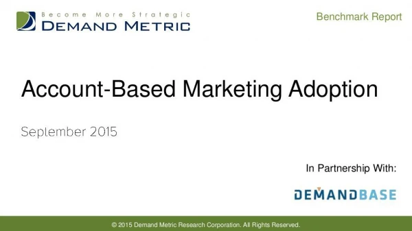 ABM Adoption Benchmark Report