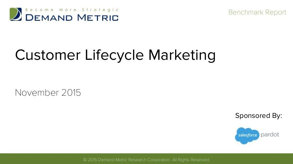 customer lifecycle marketing benchmark report