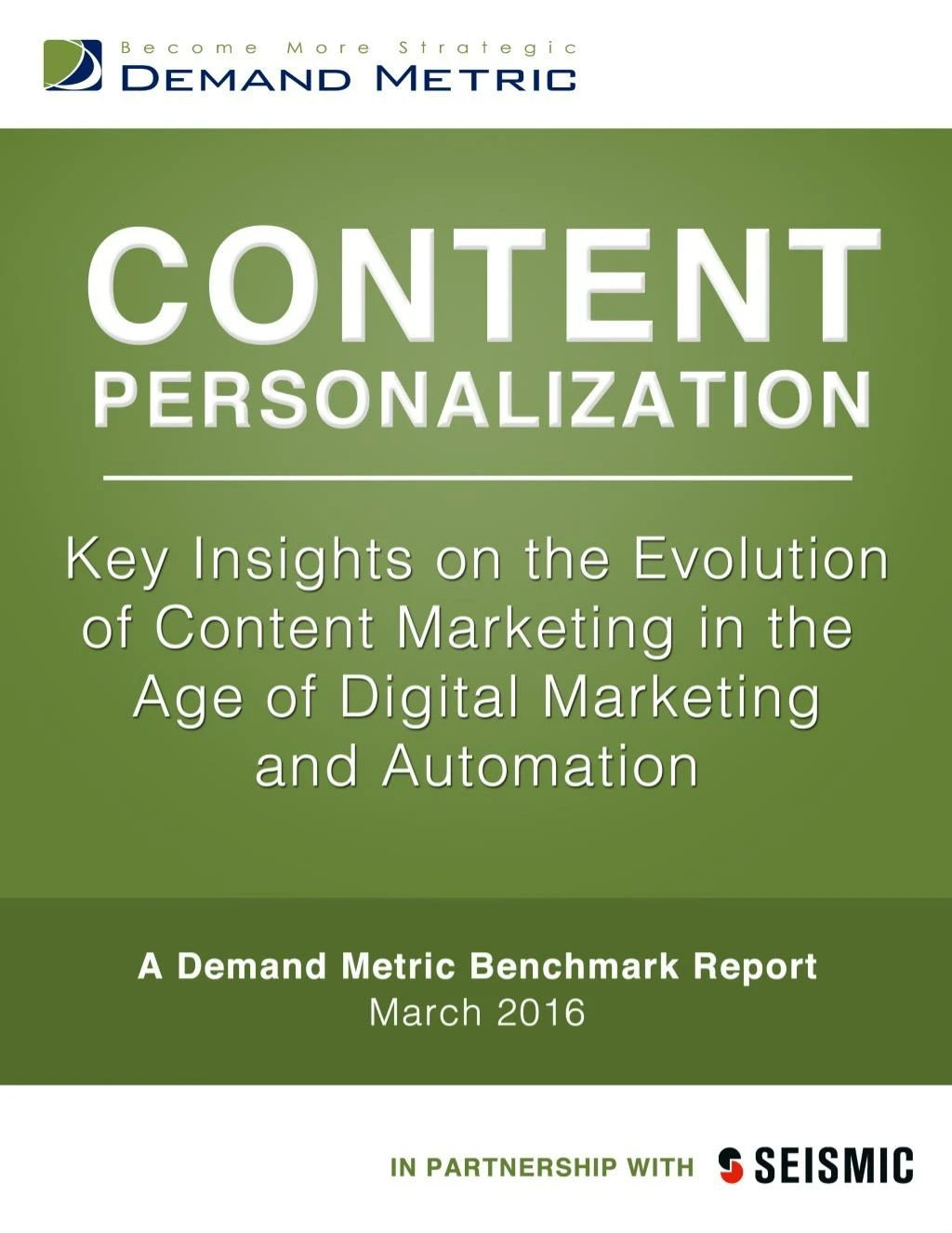 content personalization benchmark report
