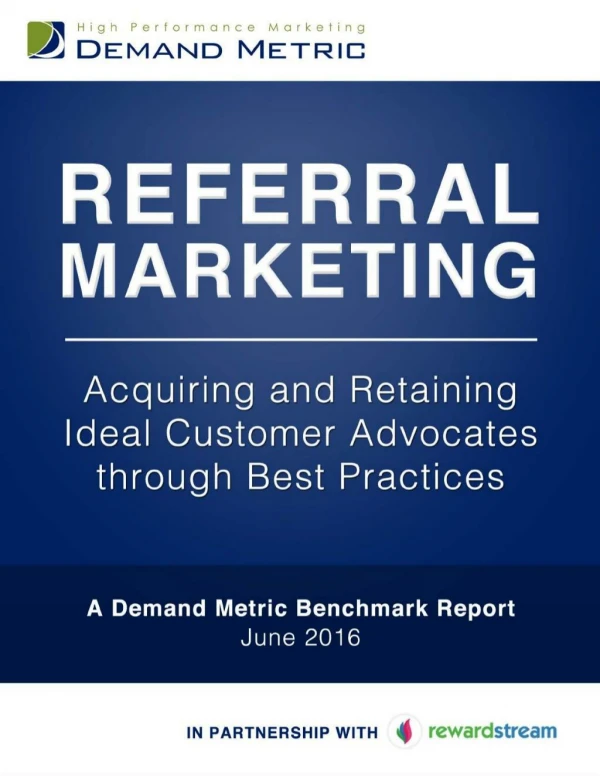 Referral Marketing Benchmark Report - 2016
