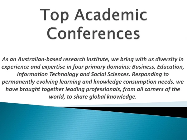 Top Academic Conferences-Apair.org.au