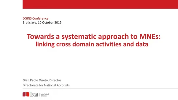 Towards a systematic approach to MNEs: linking cross domain activities and data