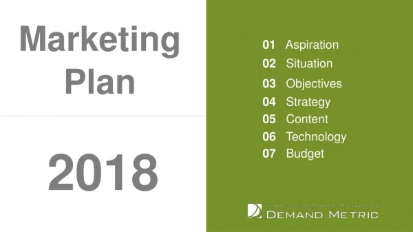 Marketing Plan Presentation Template 2018