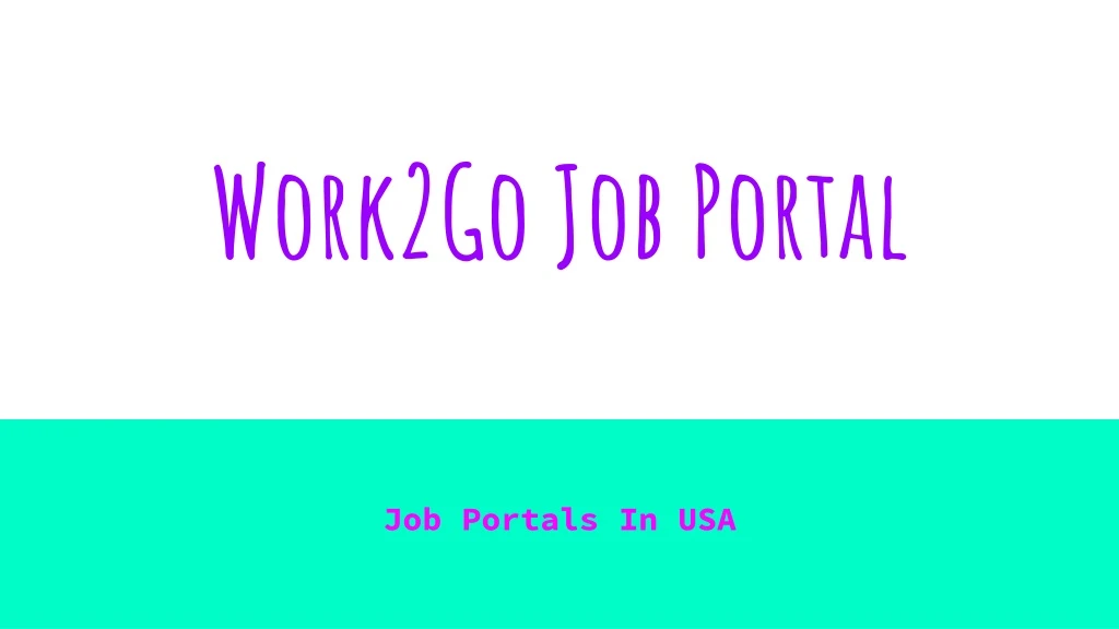 work2go job portal
