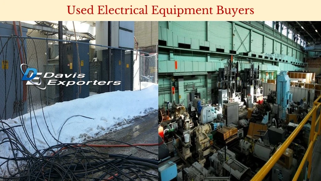 used electrical equipment buyers
