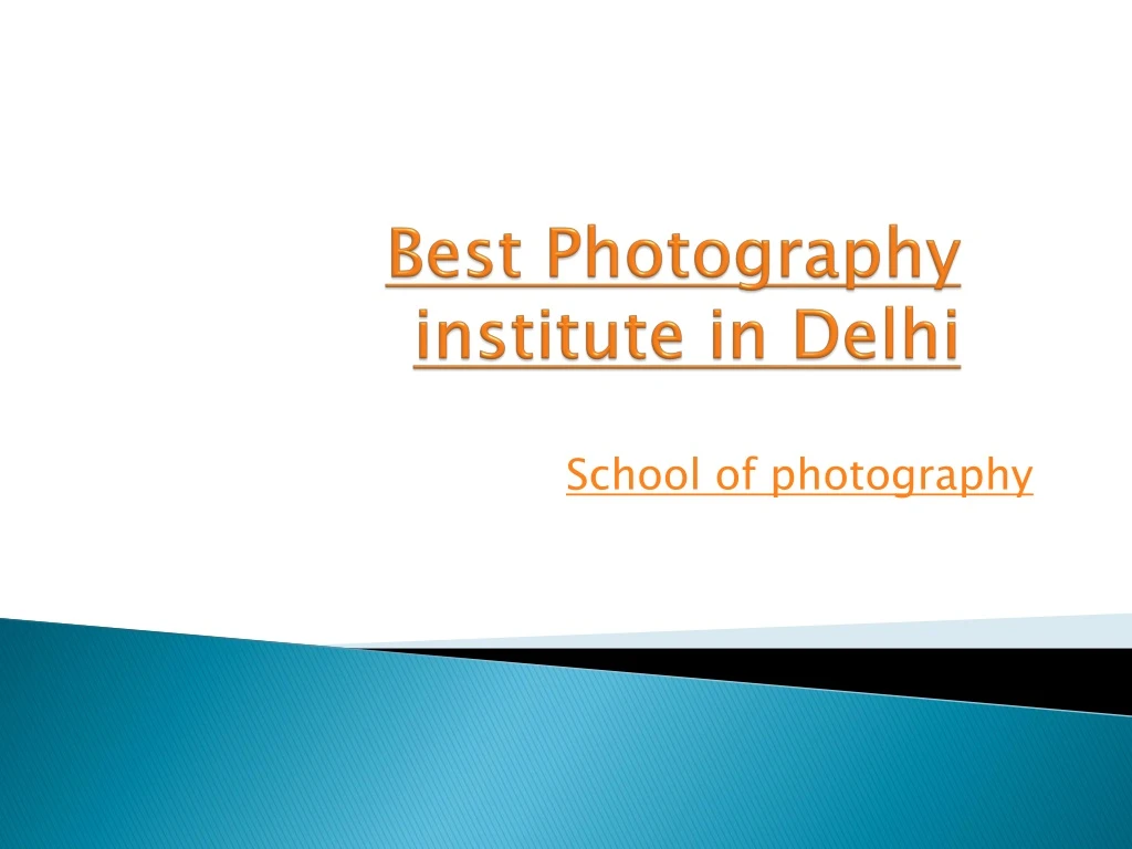 best photography institute in delhi