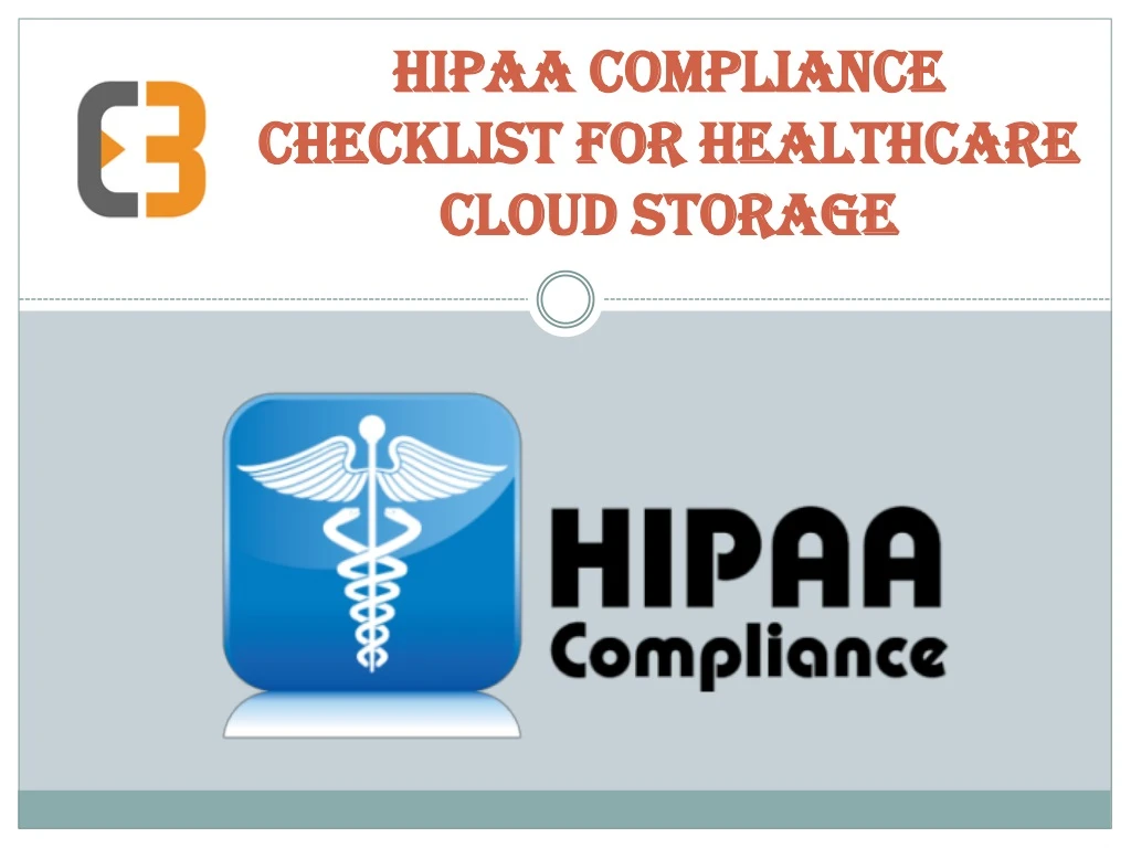 hipaa compliance checklist for healthcare cloud storage