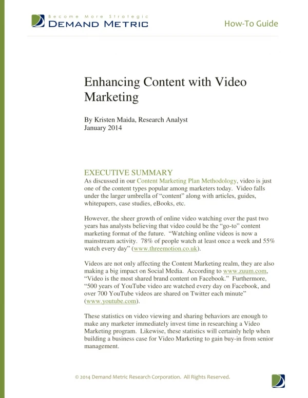 Enhancing Content with Video Marketing How-To Guide