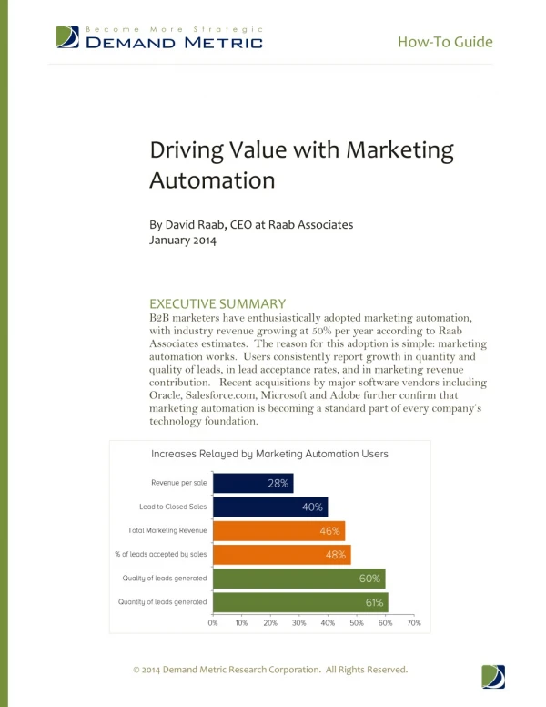 Driving Value with Marketing Automation How-To Guide