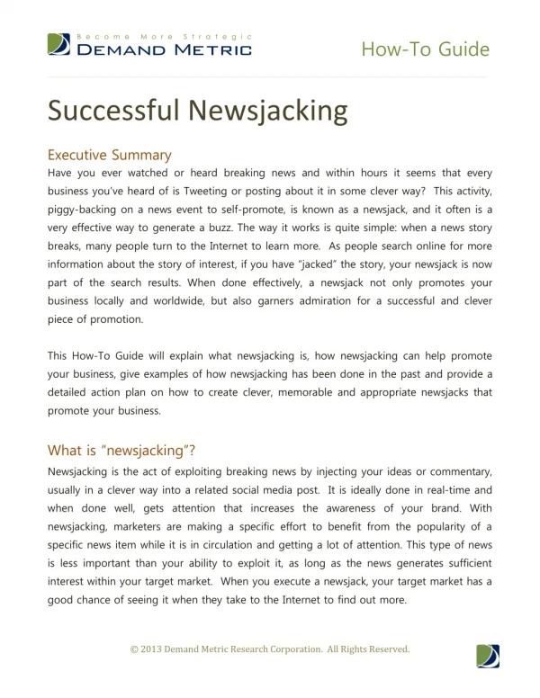 Successful Newsjacking How-To Guide