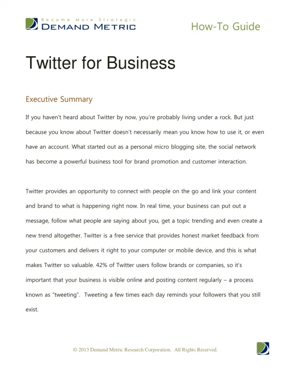 Understanding Twitter for Business