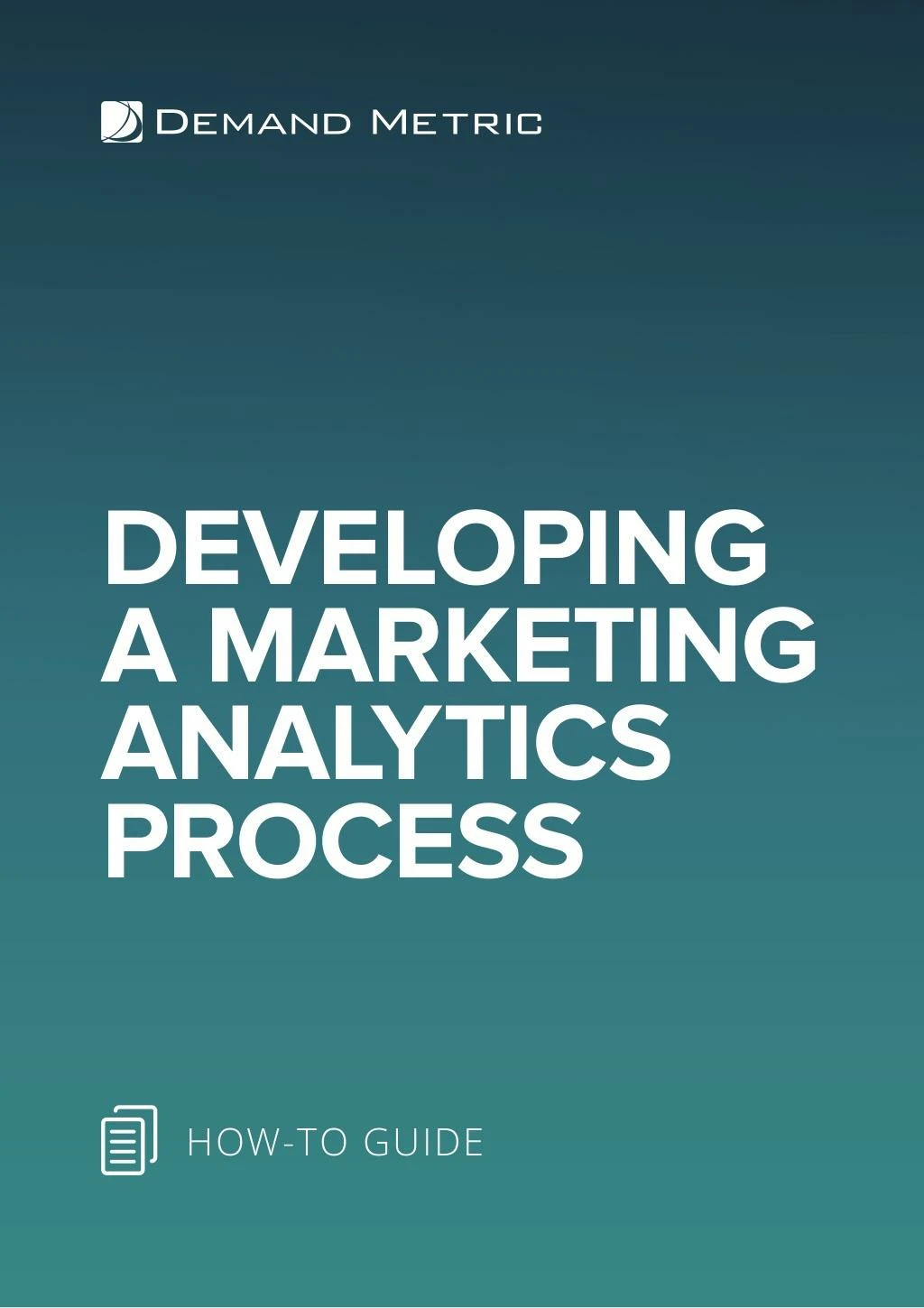develop a marketing analytics process