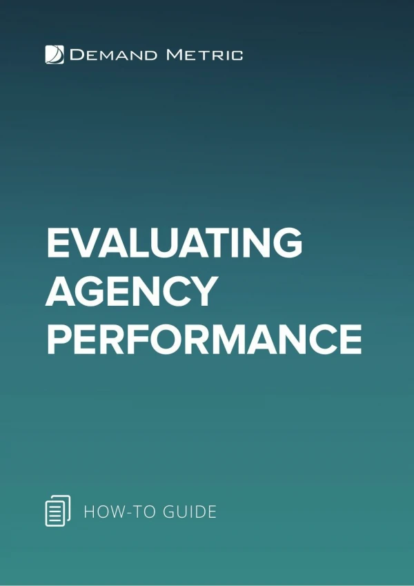 Evaluating Agency Performance